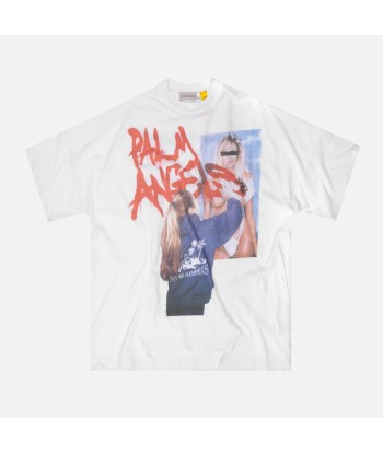 8 Moncler Palm Angels Maglia Girocollo Graphic Tee - White chez Cornerstreet bien 