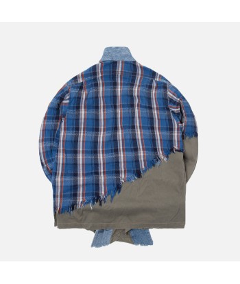 Greg Lauren 50/50 Plaid GL1 - Blue / Army Venez acheter