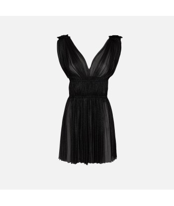 Elena Makri Vereniki Short Dress - Black brillant des détails fins