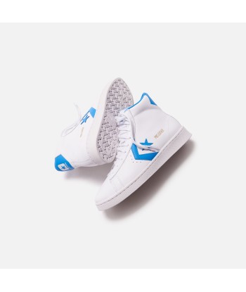 Converse Pro Leather High - White / Coast Blue livraison gratuite