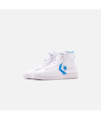 Converse Pro Leather High - White / Coast Blue livraison gratuite