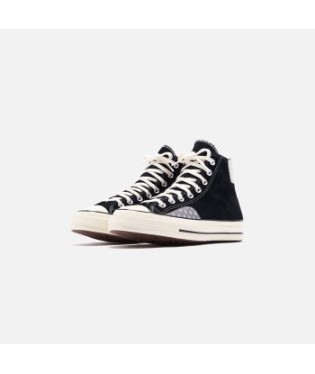 Converse Chuck 70 Twisted Prep Patchwork High - Black / Mouse / Egret pas chere