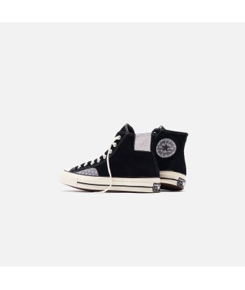 Converse Chuck 70 Twisted Prep Patchwork High - Black / Mouse / Egret pas chere