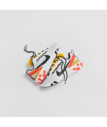 Nike React Element 55 - White / Black / Bright Crimson / Tour Yellow en ligne des produits 