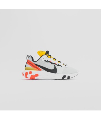 Nike React Element 55 - White / Black / Bright Crimson / Tour Yellow en ligne des produits 