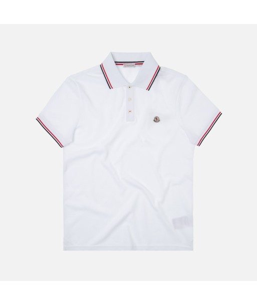 Moncler Maglia Polo Manica Corta - White Les magasins à Paris et en Île-de-France