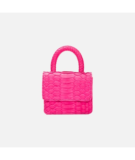 Gelareh Mizrahi Mico Mini Python Top Handle Bag - Hot Pink Les êtres humains sont 