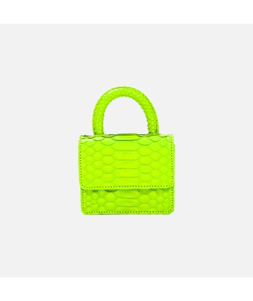 Gelareh Mizrahi Mico Mini Python Top Handle Bag - Neon Green 2023