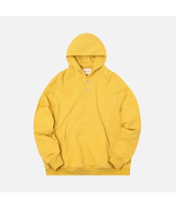 Fear of God Everyday Henley Hoodie - Garden Glove Yellow pas cher