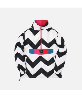 by Parra Vase Mountain Stripes Windbreaker - Black / White hantent personnes