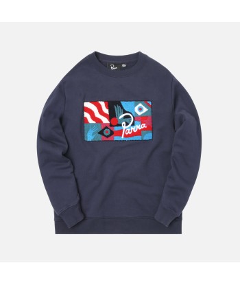 by Parra Grab the Flag Creneck Sweater - Navy vente chaude votre 