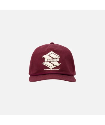 Rhude DBL Eagle Cap - Burgundy Les magasins à Paris