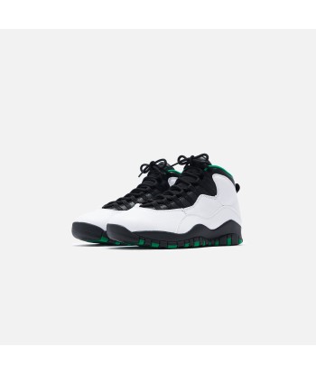 Nike Air Jordan 10 - White / Black / Kelly Green pas chere