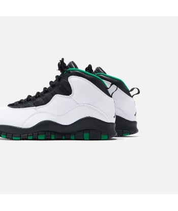 Nike Air Jordan 10 - White / Black / Kelly Green pas chere