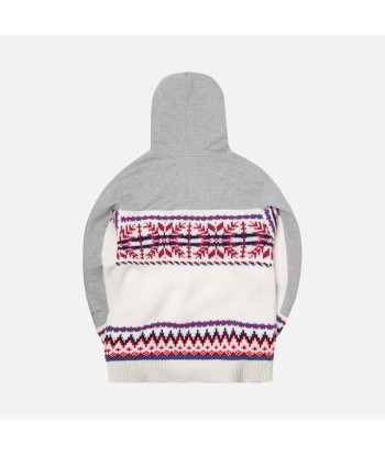 7 Moncler Fragment Maglia Hoodie - Cappuccino Cream en ligne des produits 