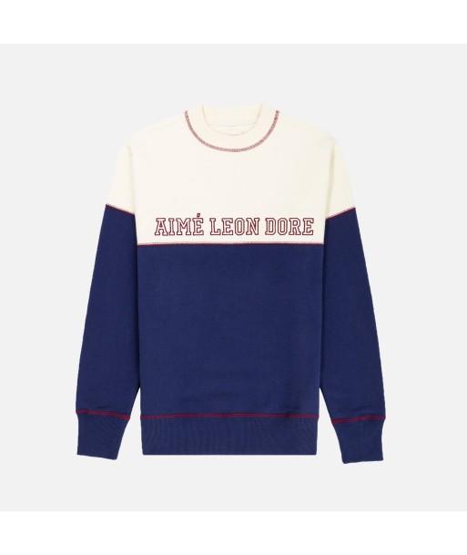 Aimé Leon Dore Cross Stitch Crewneck - Navy meilleur choix