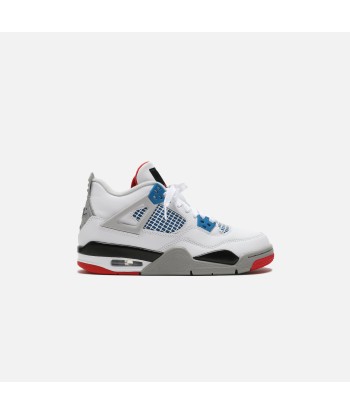 Nike Grade School Air Jordan 4 Retro SE - White / Military Blue / Fire Red / Tech Grey vente chaude votre 