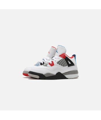 Nike Pre-School Air Jordan 4 Retro SE - White / Military Blue / Fire Red / Tech Grey En savoir plus