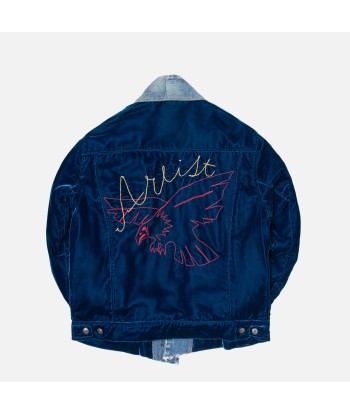 Greg Lauren Trucker GL1 - Blue / Velvet Economisez 