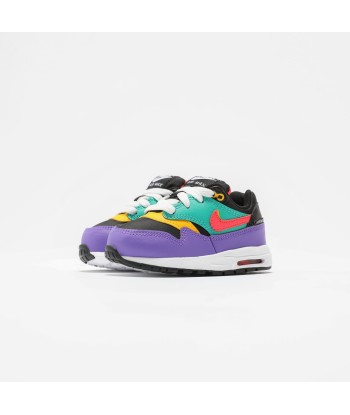 Nike Air Max 1 Toddler Game Change - Black / Kinetic Green / Psychic Purple / Flash Crimson chez Cornerstreet bien 