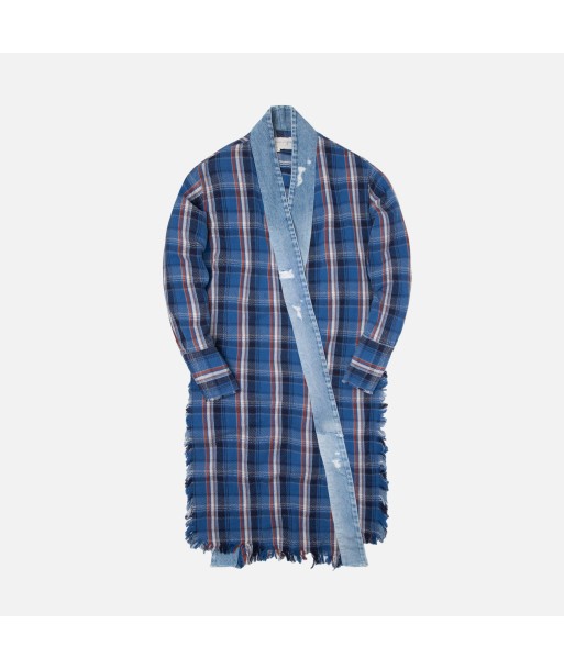 Greg Lauren Plaid Long GL1 - Blue acheter