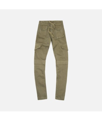 Greg Lauren Stretch Denim Long Cargo Pant - Army prix