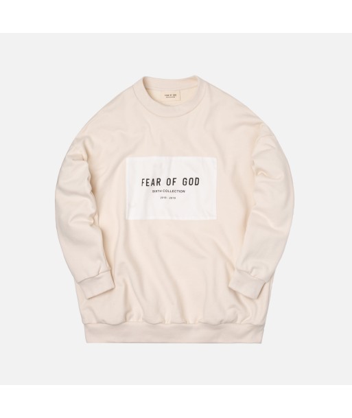 Fear Of God Crewneck Sweatshirt w/ Patch Logo - Cream Les magasins à Paris et en Île-de-France