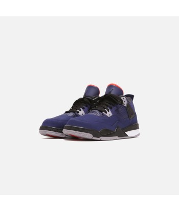 Nike Air Jordan Pre-School 4 Retro Winter - Loyal Blue / Black / White / Habanero Red le des métaux précieux