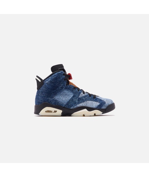 Nike Air Jordan 6 Retro - Washed Denim / Black / Sail / Varsity Red solde