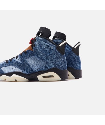 Nike Air Jordan 6 Retro - Washed Denim / Black / Sail / Varsity Red solde