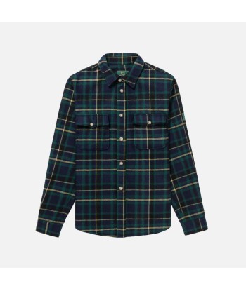 Aimé Leon Dore x Woolrich Plaid Button Shirt - Mariner Green solde