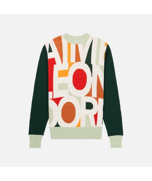 Aimé Leon Dore Blown Print Knit Sweater - Botanical Green Combo le concept de la Pate a emporter 