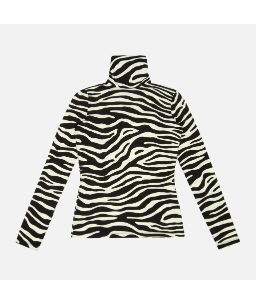 Proenza Schouler White Label Jersey L/S Turtleneck - Celery / Black Zebra france