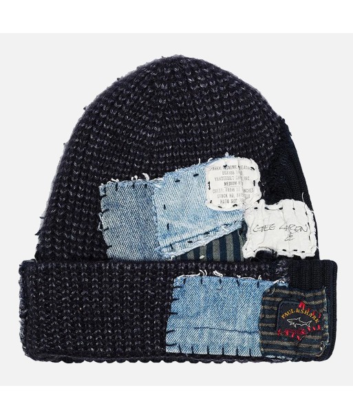 Greg Lauren PS The 50/50 Patchwork Beanie - Blue en ligne