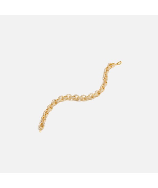 Fallon Pave link Bracelet - Gold les ligaments