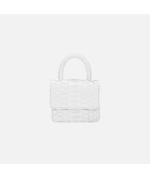 Gelareh Mizrahi Micro Mini Top Handle Bag - White Python meilleur choix