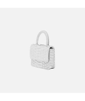 Gelareh Mizrahi Micro Mini Top Handle Bag - White Python meilleur choix