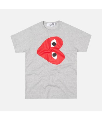 Comme des Garçons Play Tee w/ Red Heart - Grey paiement sécurisé