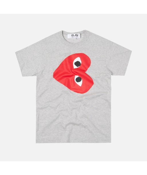 Comme des Garçons Play Tee w/ Red Heart - Grey paiement sécurisé