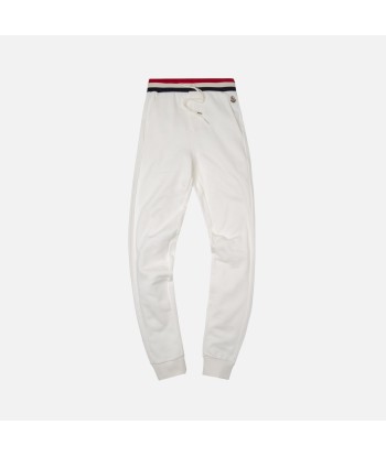 Moncler Pantalone w/ Striped Waistband - White Fin de série