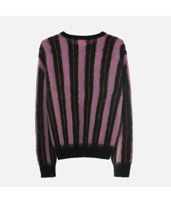 MadeMe Vertical Striped Mohair Sweater - Black / Pink vous aussi creer 