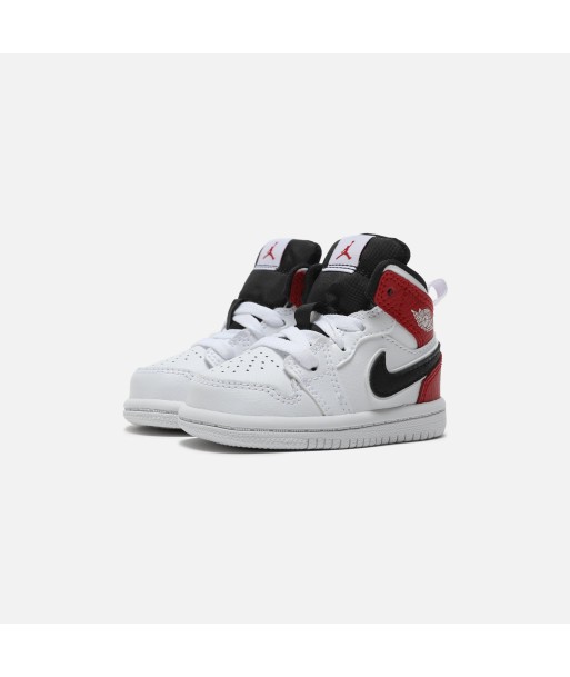 Nike Air Jordan 1 Mid Toddler - White / Black / Gym Red prix