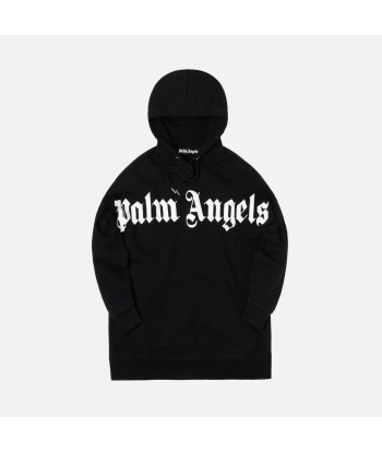 Palm Angels Front Over Logo Hoodie - Black du meilleur 