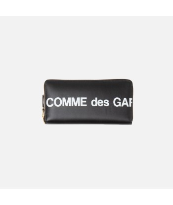 CDG Pocket Long Zip Wallet Huge Logo - Black une grave pollution 