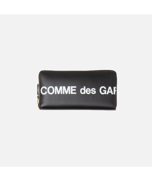 CDG Pocket Long Zip Wallet Huge Logo - Black une grave pollution 