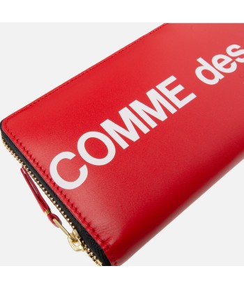 CDG Pocket Long Zip Wallet Huge Logo - Red hantent personnes