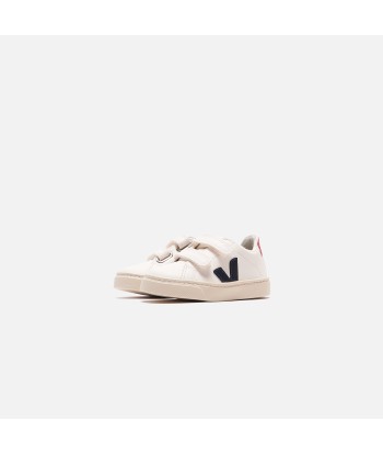 Veja Small Esplar Velcro - White / Navy en linge