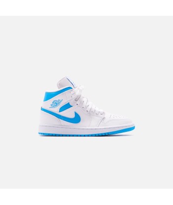 Nike WMNS Air Jordan 1 Mid - White / Carolina Blue meilleur choix