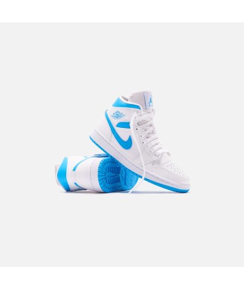 Nike WMNS Air Jordan 1 Mid - White / Carolina Blue meilleur choix