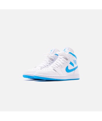 Nike WMNS Air Jordan 1 Mid - White / Carolina Blue meilleur choix